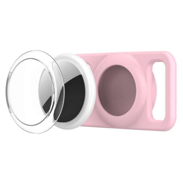 xDfind Silicone Pet Collar Tracker Transparent PC Cover, For AirTag 2nd Gen / AirTag 1st Gen