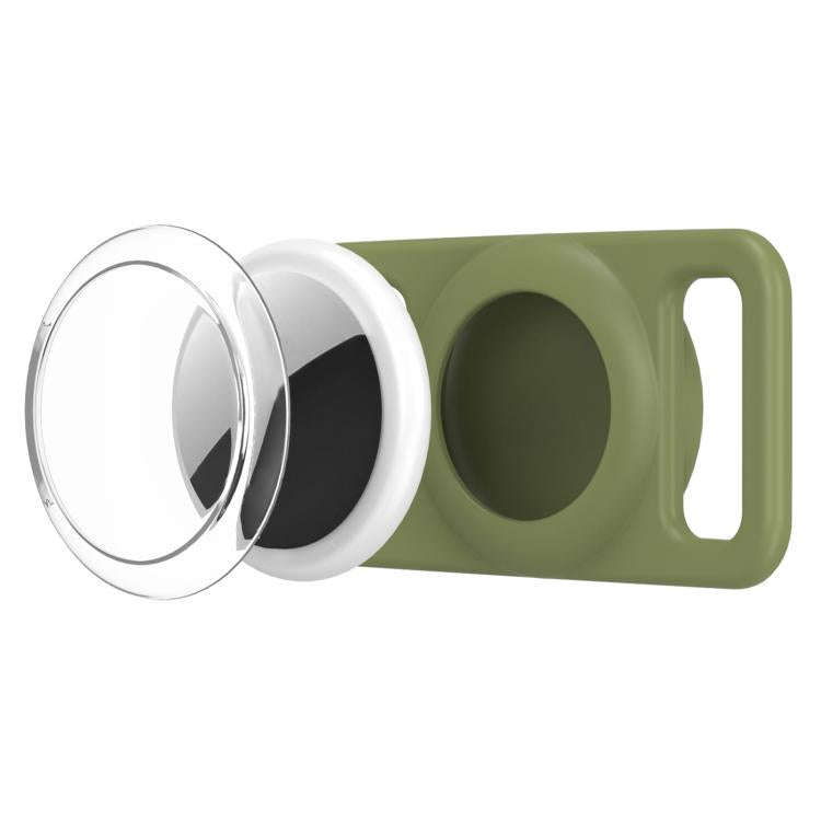 xDfind Silicone Pet Collar Tracker Transparent PC Cover, For AirTag 2nd Gen / AirTag 1st Gen