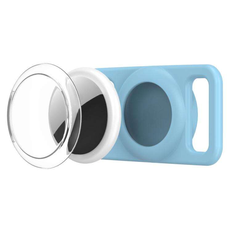 xDfind Silicone Pet Collar Tracker Transparent PC Cover, For AirTag 2nd Gen / AirTag 1st Gen
