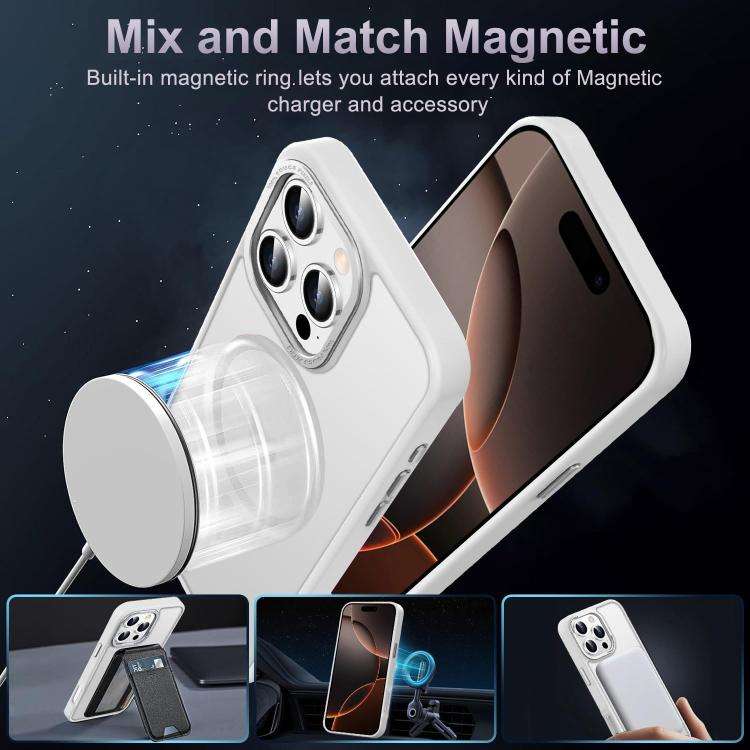 XDcase Metal Lens Frame Skin Feel Magnetic Phone Case, For iPhone 16 Pro Max, For iPhone 16 Pro, ...