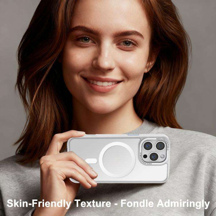XDcase Metal Lens Frame Skin Feel Magnetic Phone Case, For iPhone 16 Pro Max, For iPhone 16 Pro, ...