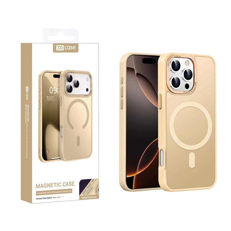 XDcase Metal Lens Frame Skin Feel Magnetic Phone Case, For iPhone 16 Pro Max, For iPhone 16 Pro, ...