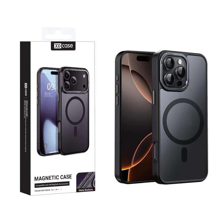 XDcase Metal Lens Frame Skin Feel Magnetic Phone Case, For iPhone 16 Pro Max, For iPhone 16 Pro, ...