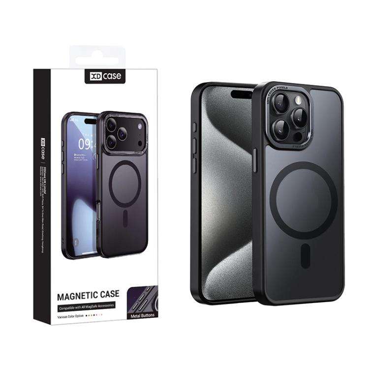 XDcase Metal Lens Frame Skin Feel Magnetic Phone Case, For iPhone 16 Pro Max, For iPhone 16 Pro, ...