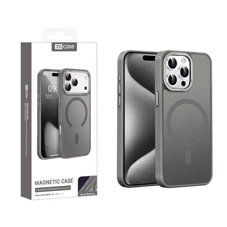 XDcase Metal Lens Frame Skin Feel Magnetic Phone Case, For iPhone 16 Pro Max, For iPhone 16 Pro, ...