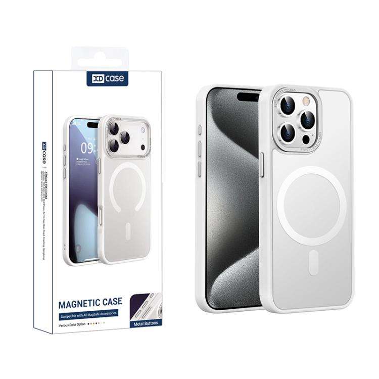 XDcase Metal Lens Frame Skin Feel Magnetic Phone Case, For iPhone 16 Pro Max, For iPhone 16 Pro, ...