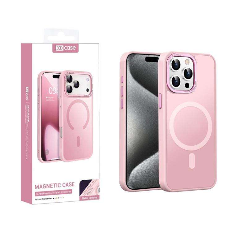XDcase Metal Lens Frame Skin Feel Magnetic Phone Case, For iPhone 16 Pro Max, For iPhone 16 Pro, ...