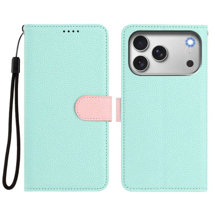 Detachable Litchi Texture Magnetic Side-Patch Vegan Leather Phone Case, For iPhone 17 Pro Max, Fo...