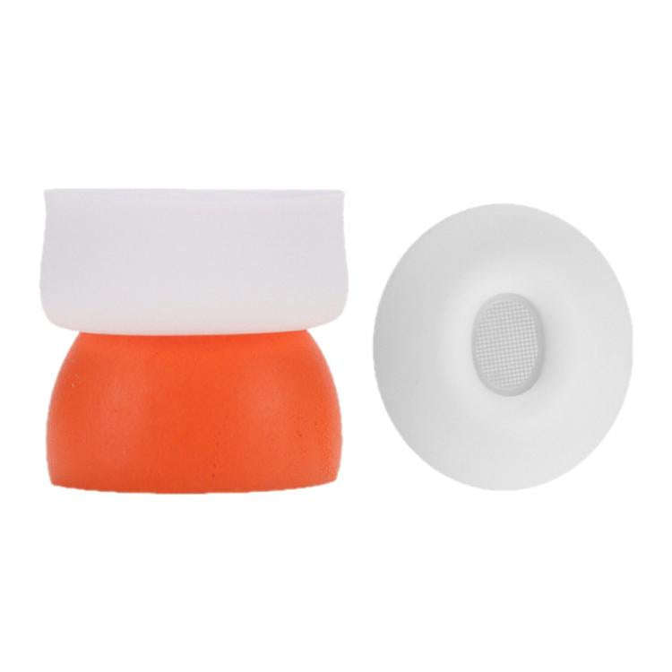 XDcase 3 Pairs Replacement Silicone Sponge Ear Tips, S/M/L Size, 3 Pairs S/M/L Size(White Orange)...
