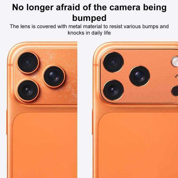 XDcase Metal Flat & Hollow Camera Lens Protector, For iPhone 17 Pro Max, For iPhone 17 Pro