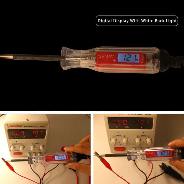 3-48V Digital Display Car Electric Tester, Car Electric Tester