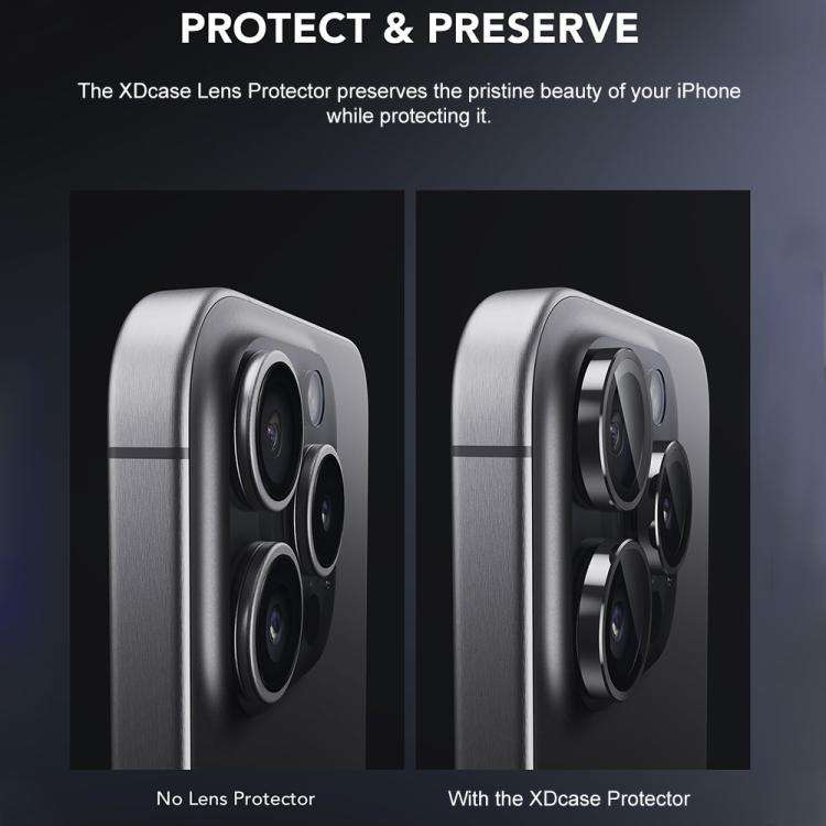 XDcase AF + AR Hawkeye Camera Lens Protector with Alignment Tool, For iPhone 16 Pro / 16 Pro Max