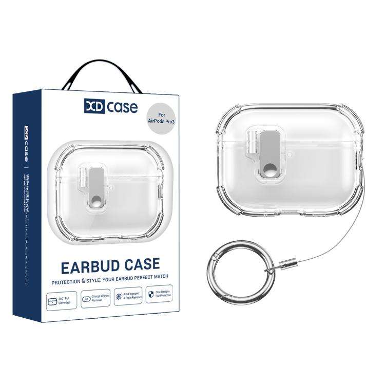 XDcase Transparent Silicone Automatic Pop-Up Earbud Case, For AirPods 5 / 4, For AirPods Pro 3, F...