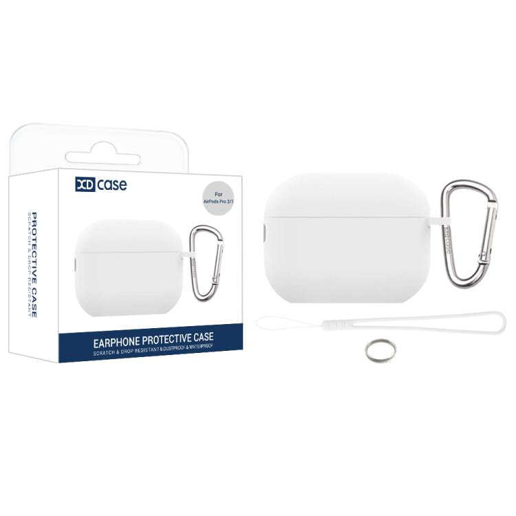 XDcase 2.5mm Thick Silicone Earbud Protective Case with Hook, For AirPods 5 / 4, For AirPods Pro ...