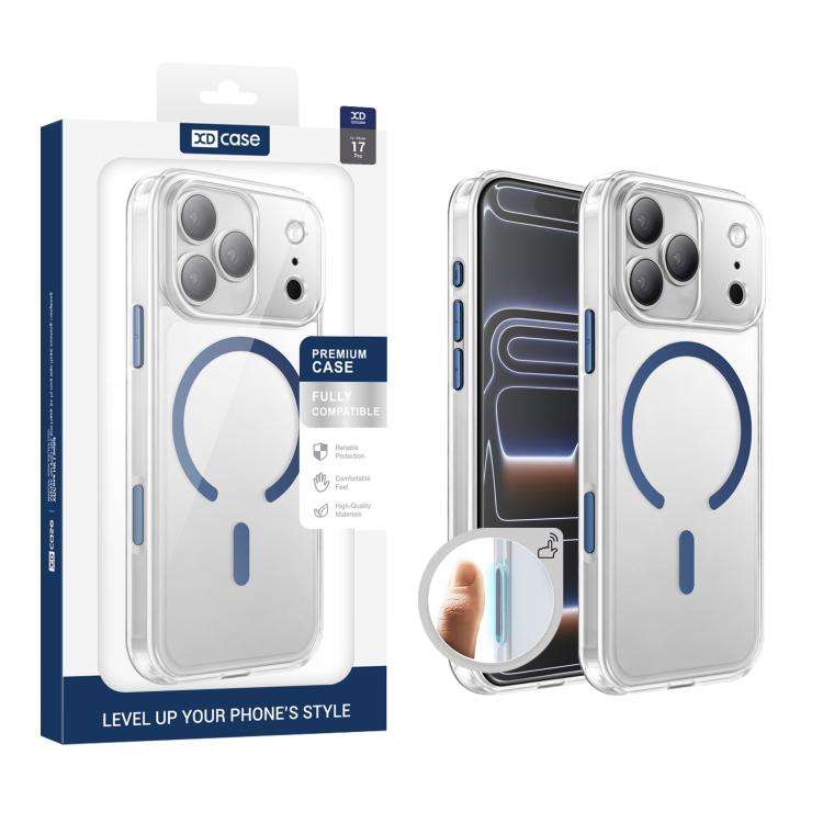 XDcase Frosted Transparent Magnetic Shockproof Phone Case, For iPhone 18 Pro, For iPhone 18 Pro M...