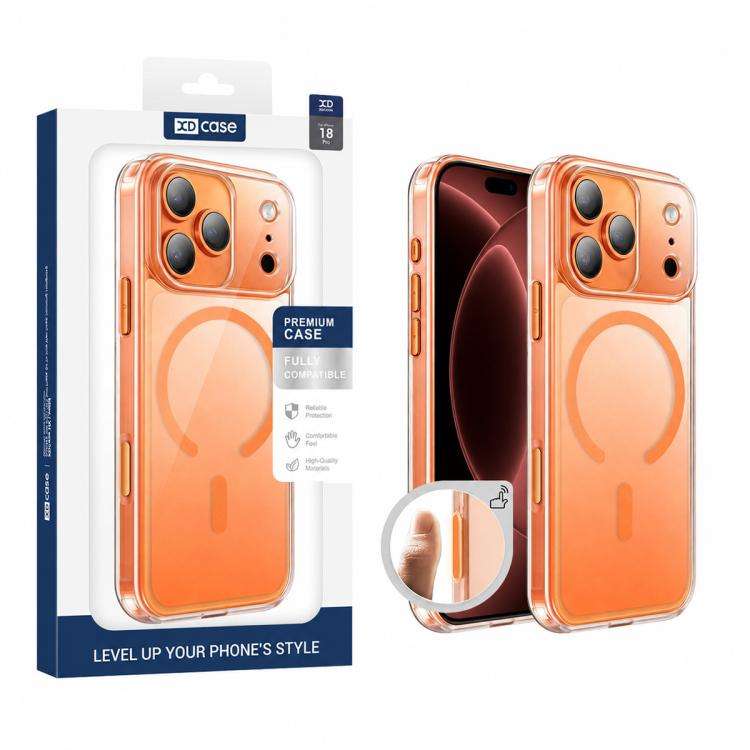 XDcase Frosted Transparent Magnetic Shockproof Phone Case, For iPhone 18 Pro, For iPhone 18 Pro M...