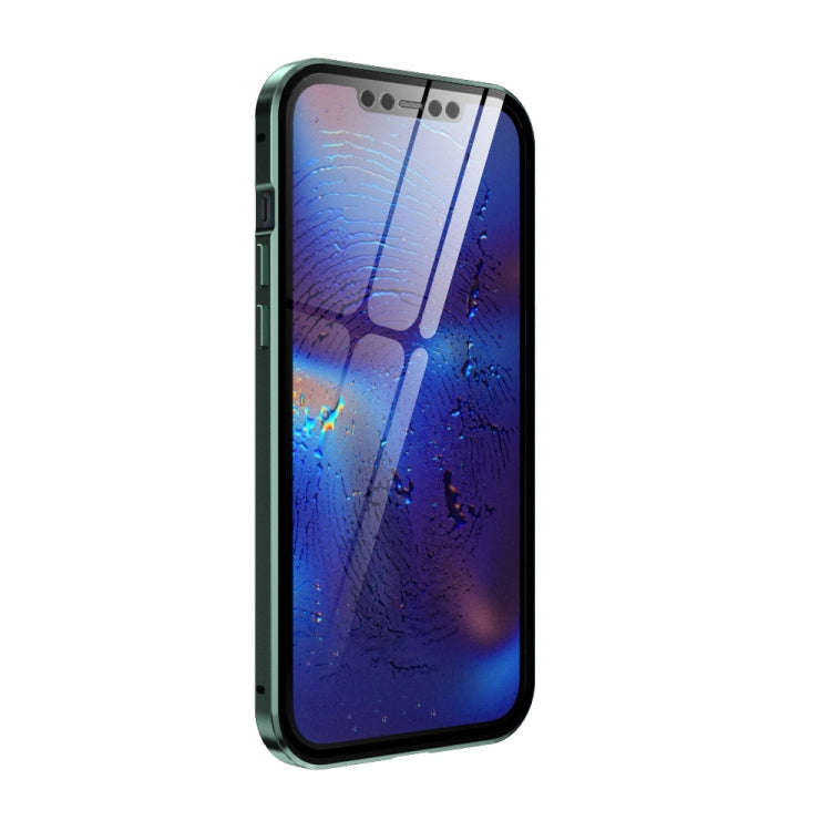 Double Sides Tempered Glass Magnetic Adsorption Metal Frame HD Screen Case, For iPhone 12 Pro Max...