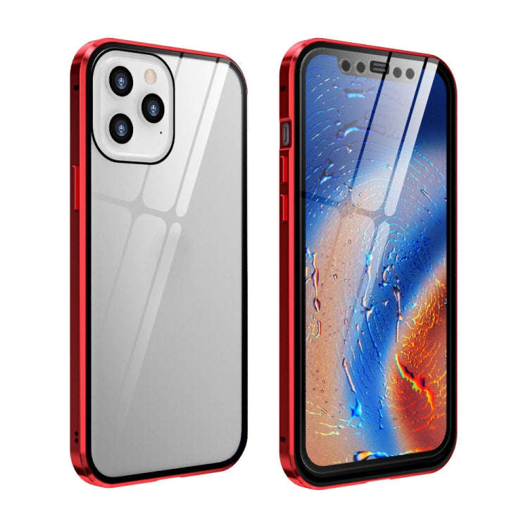 Double Sides Tempered Glass Magnetic Adsorption Metal Frame HD Screen Case, For iPhone 12 Pro Max...