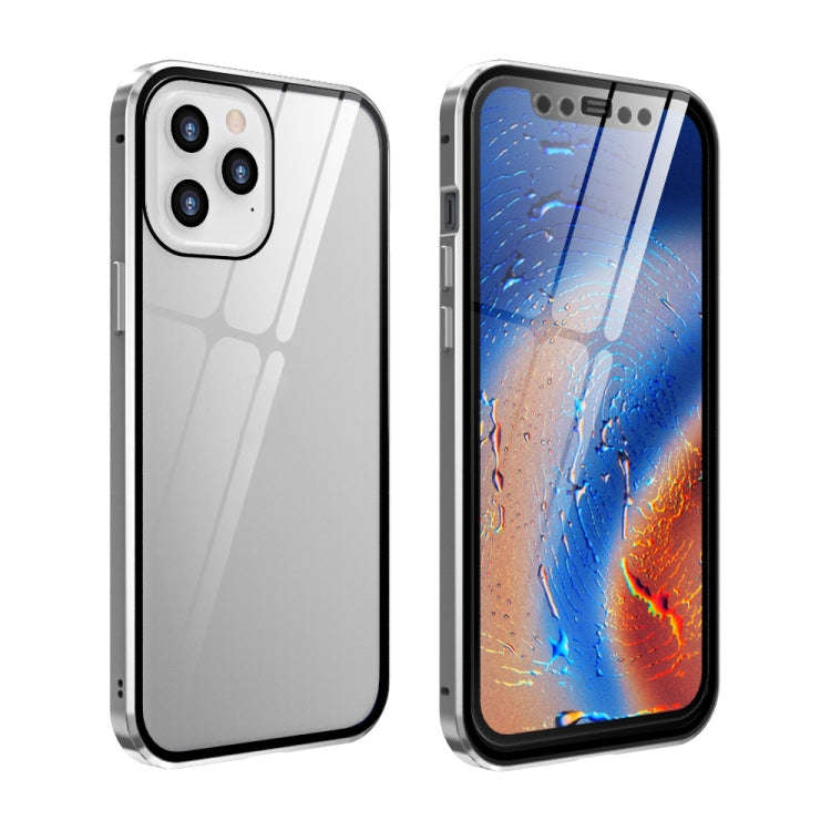 Double Sides Tempered Glass Magnetic Adsorption Metal Frame HD Screen Case, For iPhone 12 Pro Max...