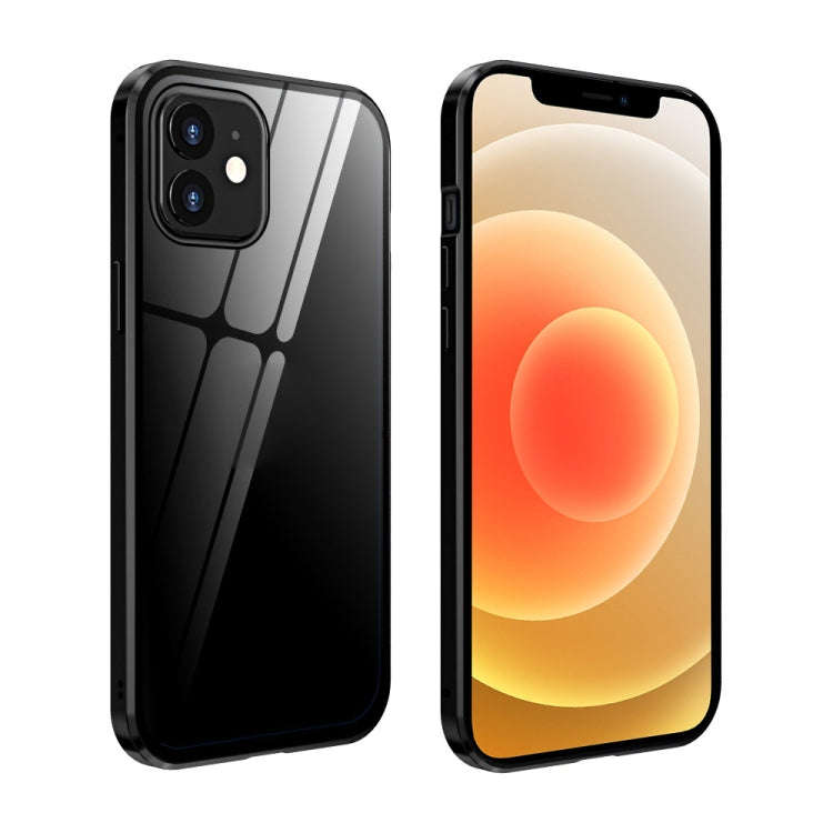 Double Sides Tempered Glass Magnetic Adsorption Metal Frame HD Screen Case, For iPhone 12 Pro Max...