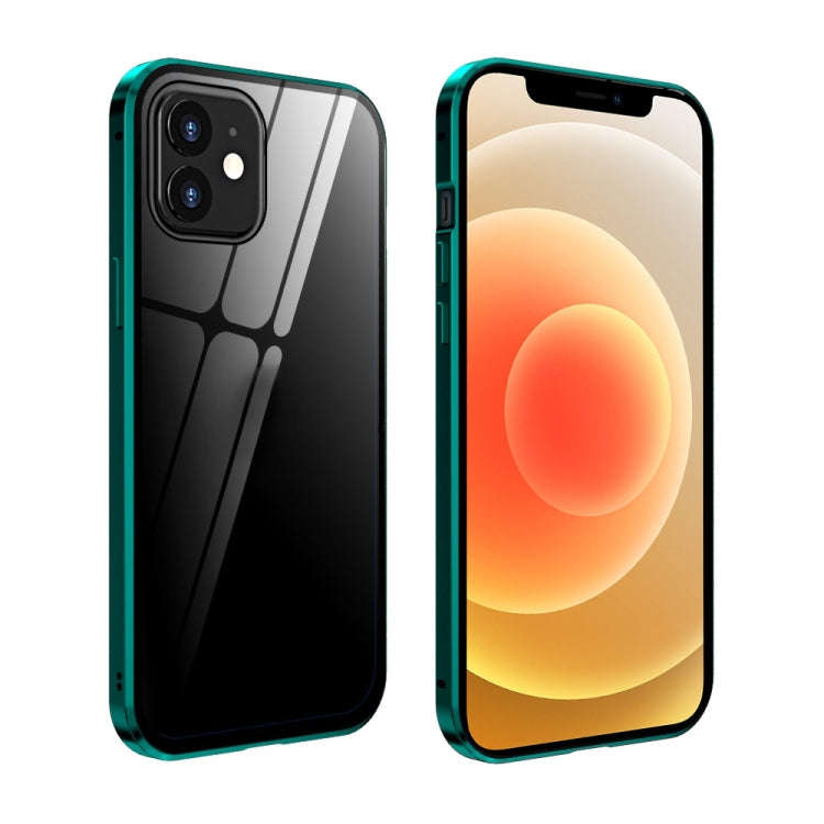 Double Sides Tempered Glass Magnetic Adsorption Metal Frame HD Screen Case, For iPhone 12 Pro Max...