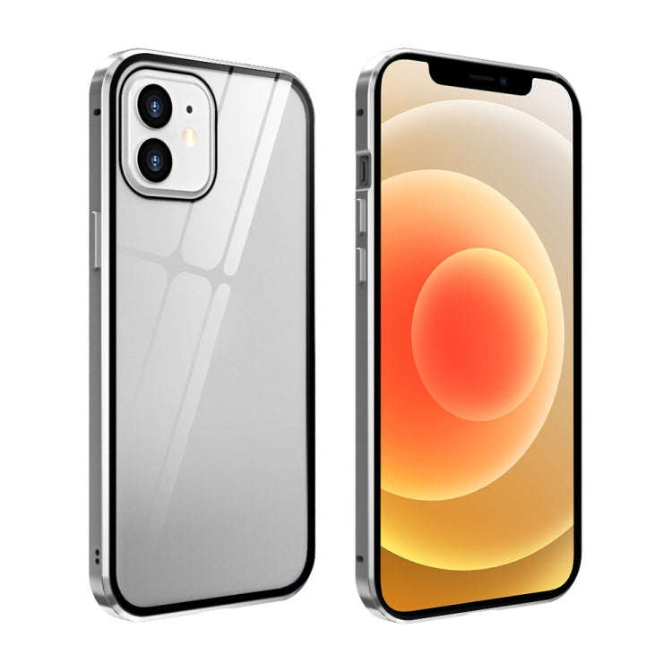 Double Sides Tempered Glass Magnetic Adsorption Metal Frame HD Screen Case, For iPhone 12 Pro Max...