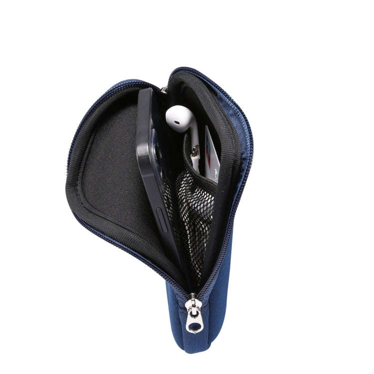 Universal Elasticity Zipper Protective Case Storage Bag with Lanyard For iPhone 12 Pro Max / 6.7-...