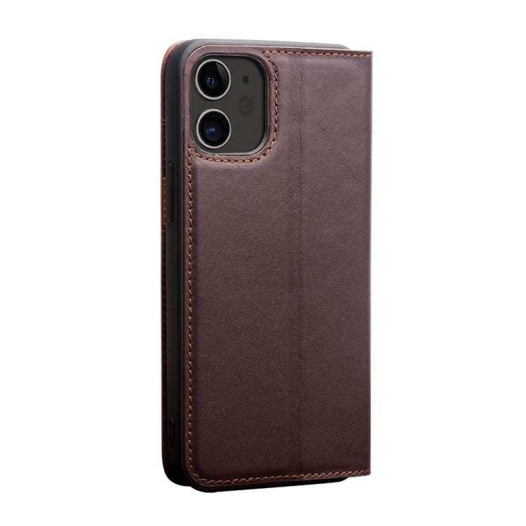 QIALINO Business Horizontal Flip Leather Case with Holder & Card Slots & Wallet, For iPhone 12 mi...