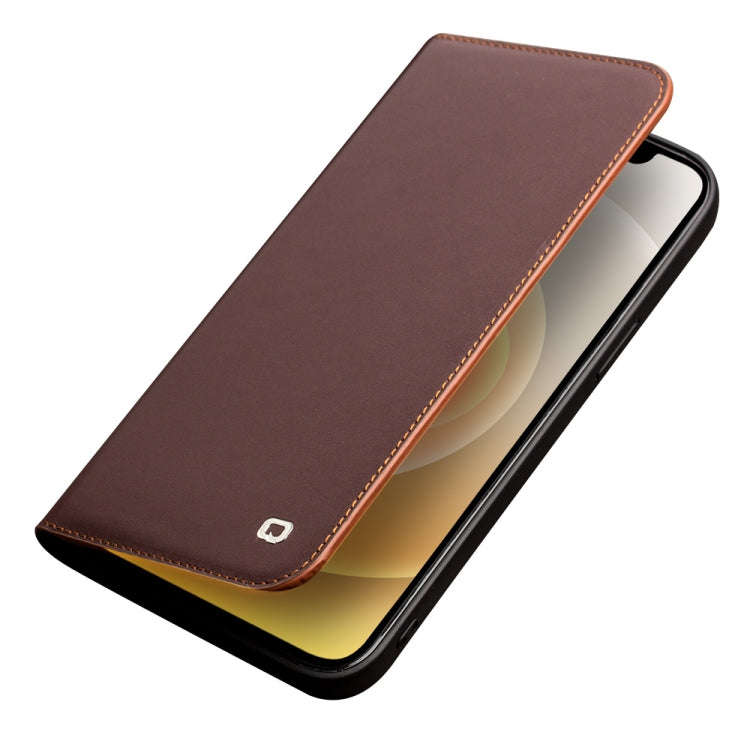 QIALINO Business Horizontal Flip Leather Case with Holder & Card Slots & Wallet, For iPhone 12 mi...