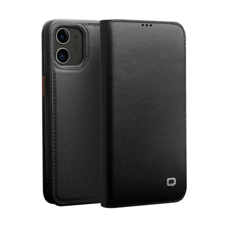 QIALINO Business Horizontal Flip Leather Case with Holder & Card Slots & Wallet, For iPhone 12 mi...