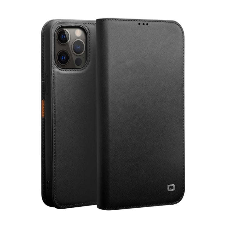 QIALINO Business Horizontal Flip Leather Case with Holder & Card Slots & Wallet, For iPhone 12 mi...