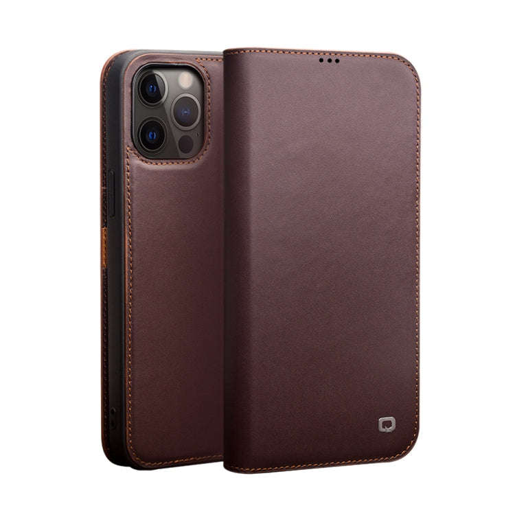 QIALINO Business Horizontal Flip Leather Case with Holder & Card Slots & Wallet, For iPhone 12 mi...