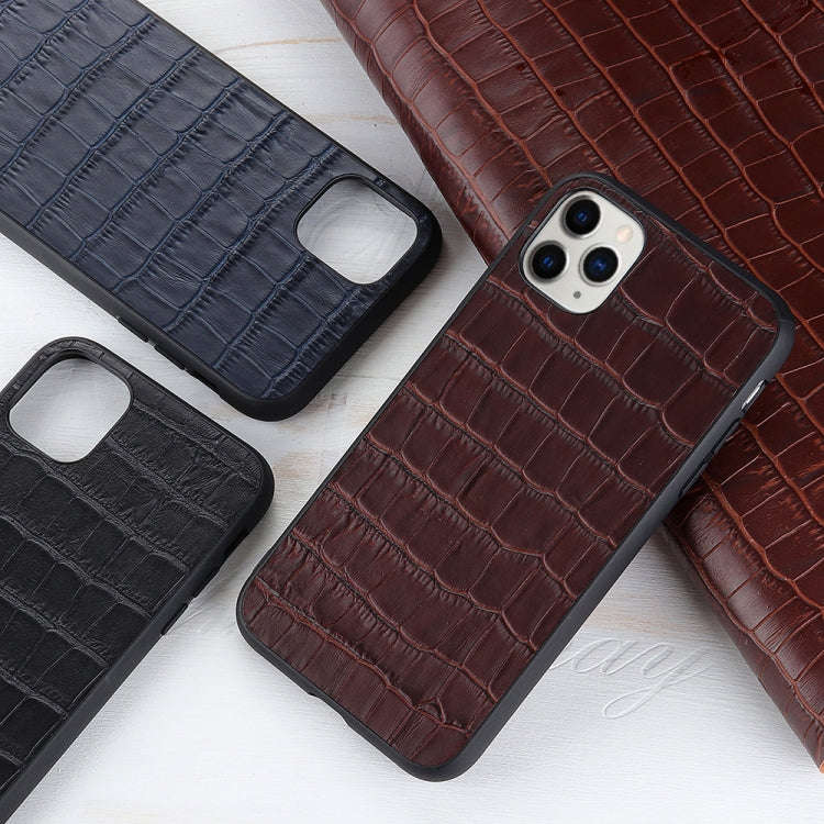 Crocodile Texture Genuine Leather Protective Case, For iPhone 11, For iPhone 11 Pro, For iPhone 1...
