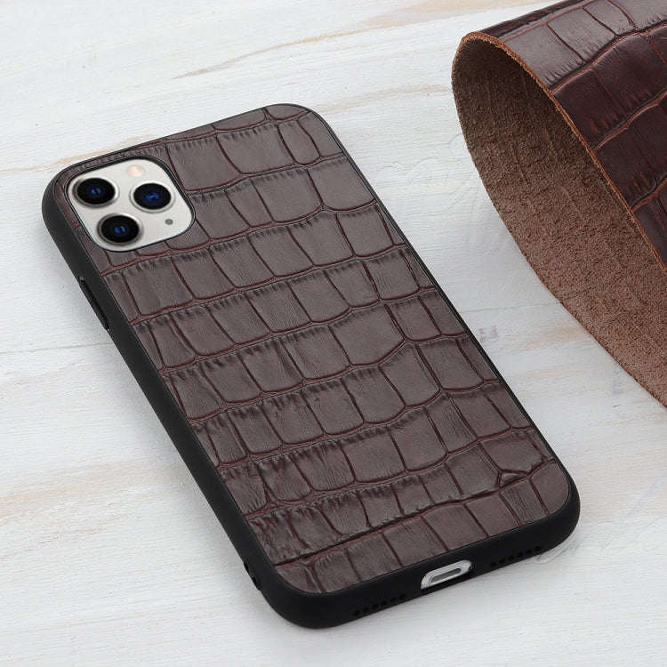 Crocodile Texture Genuine Leather Protective Case, For iPhone 11, For iPhone 11 Pro, For iPhone 1...