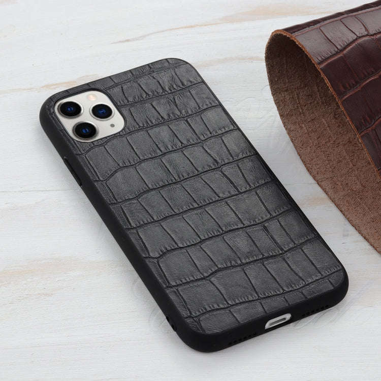 Crocodile Texture Genuine Leather Protective Case, For iPhone 11, For iPhone 11 Pro, For iPhone 1...
