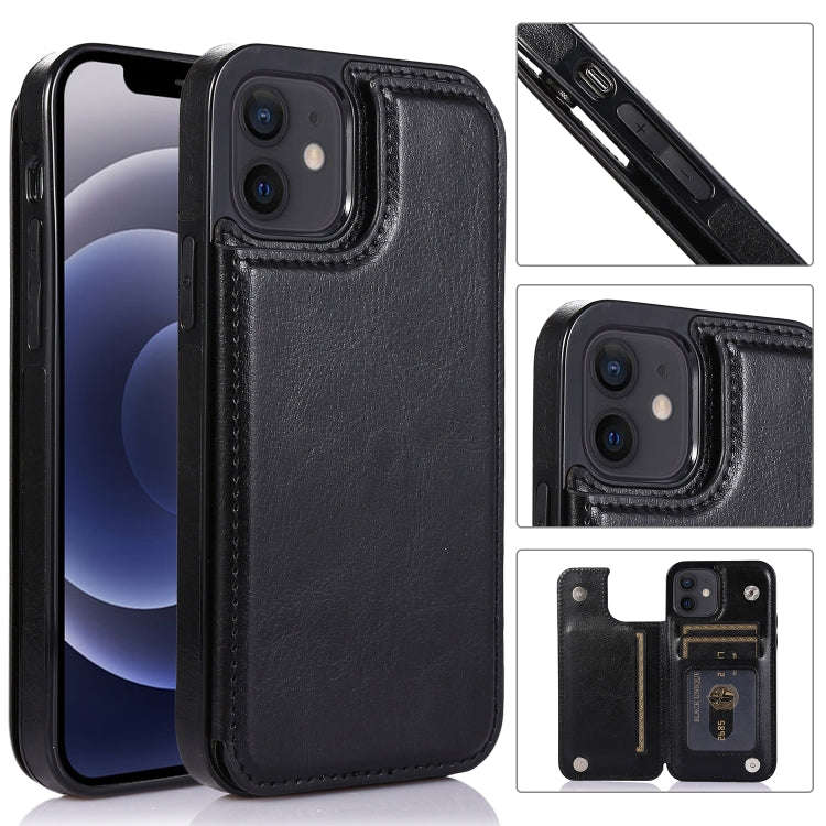 Shockproof PU + TPU Leather Case with Card Slots & Holder & Photo Frame & Wallet, For iPhone 12 m...