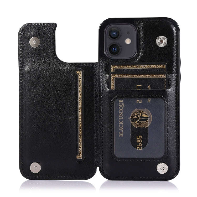 Shockproof PU + TPU Leather Case with Card Slots & Holder & Photo Frame & Wallet, For iPhone 12 m...