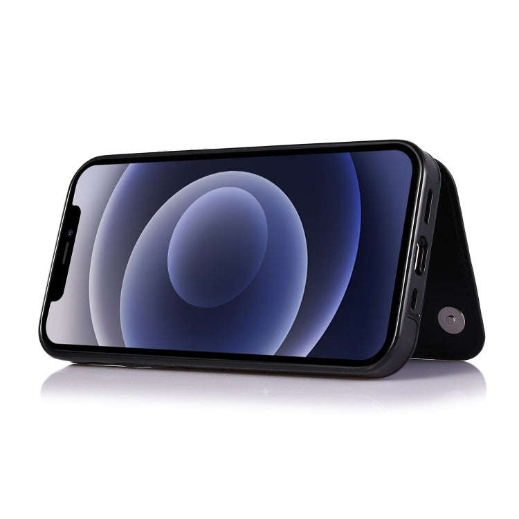 Shockproof PU + TPU Leather Case with Card Slots & Holder & Photo Frame & Wallet, For iPhone 12 m...