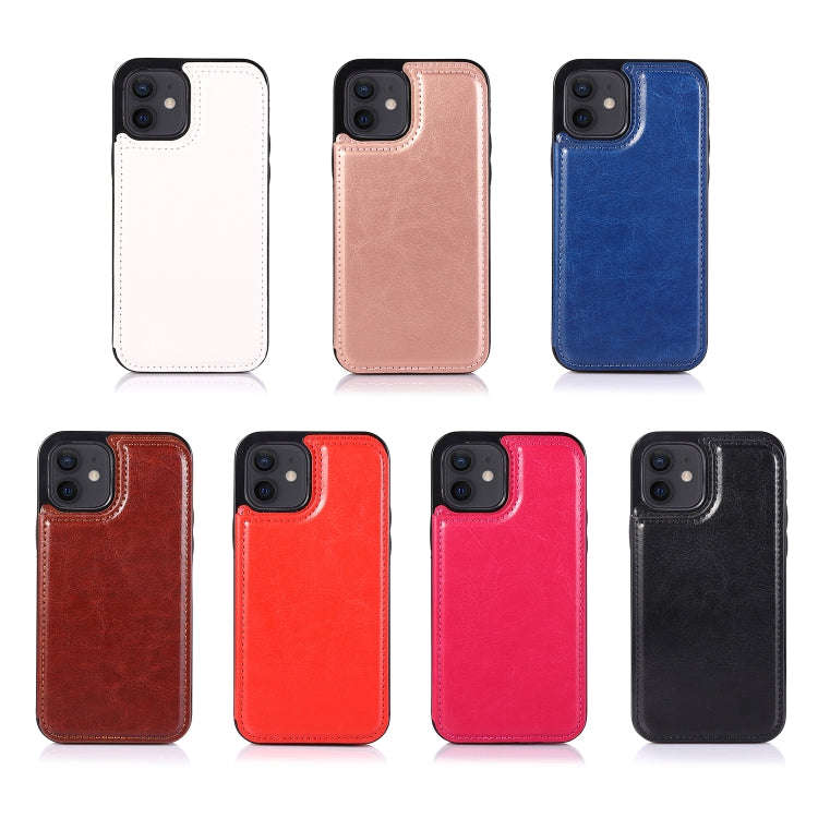 Shockproof PU + TPU Leather Case with Card Slots & Holder & Photo Frame & Wallet, For iPhone 12 m...