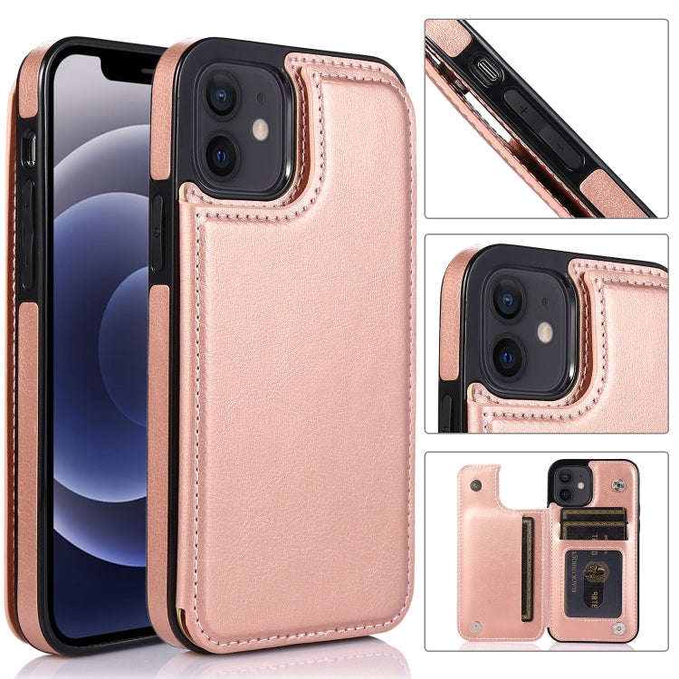 Shockproof PU + TPU Leather Case with Card Slots & Holder & Photo Frame & Wallet, For iPhone 12 m...
