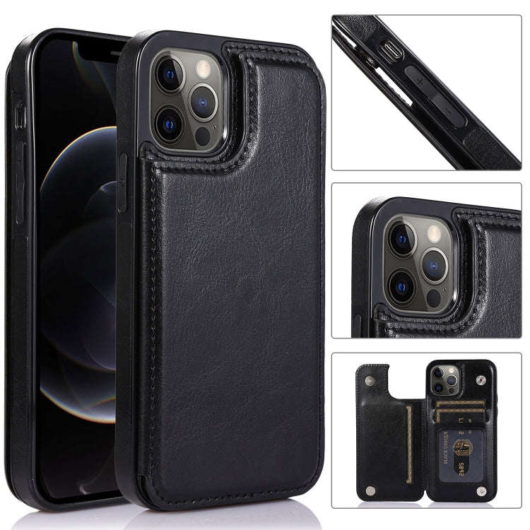 Shockproof PU + TPU Leather Case with Card Slots & Holder & Photo Frame & Wallet, For iPhone 12 m...
