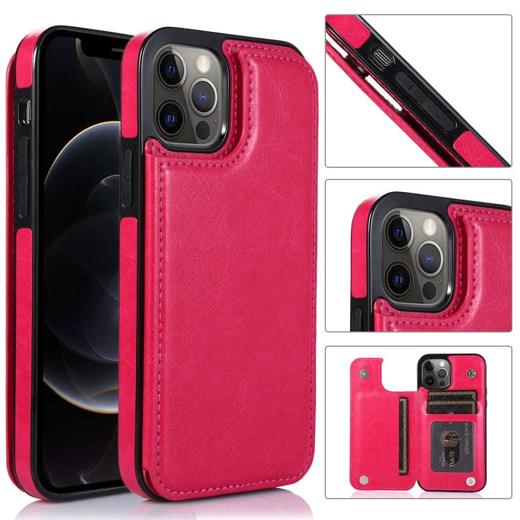 Shockproof PU + TPU Leather Case with Card Slots & Holder & Photo Frame & Wallet, For iPhone 12 m...