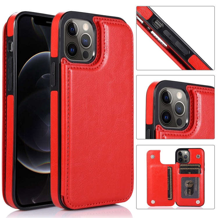 Shockproof PU + TPU Leather Case with Card Slots & Holder & Photo Frame & Wallet, For iPhone 12 m...