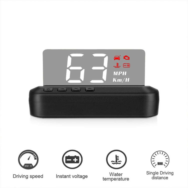 C100 Car HUD Head-up Display OBD2 Fault Code Elimination Overspeed / Fault Alarm, C100