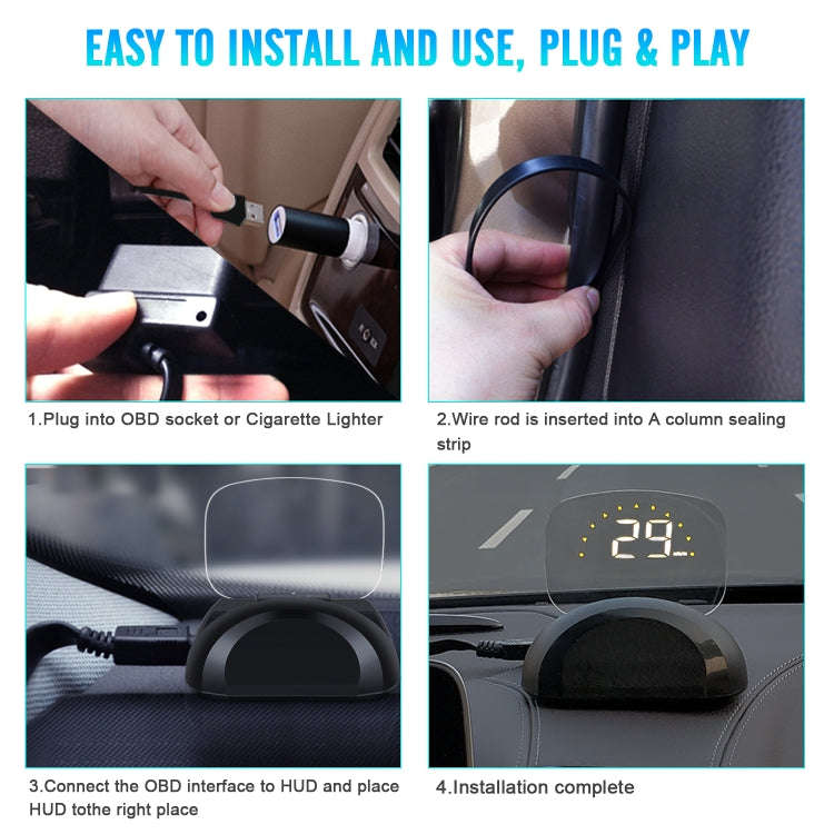 C700S OBD2 + GPS Mode Car HUD Head-up Display Fault Alarm, C700S