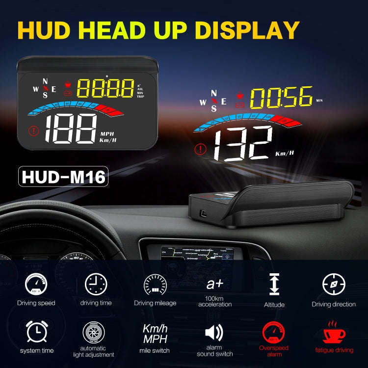 M16 Car HUD Head-up Display GPS Speed Meter Speed / Voltage, M16