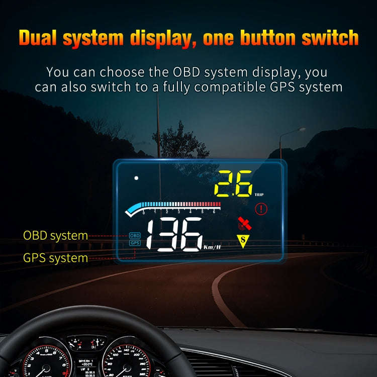 M17 Car HUD Head-up Display GPS Speed Meter Car OBD2 Diagnostic Tool, M17