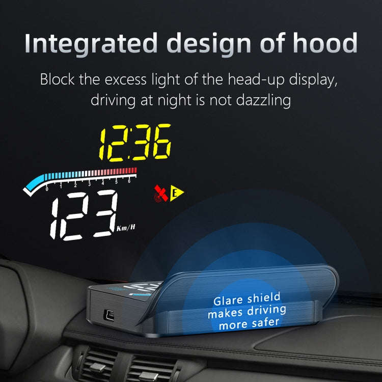 M17 Car HUD Head-up Display GPS Speed Meter Car OBD2 Diagnostic Tool, M17