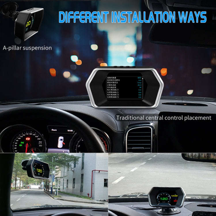 P17 Car HUD Head-up Display GPS Speed Meter Car OBD2 Fault Elimination Code, P17