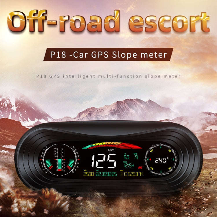 P18 GPS Car HUD Head-up Display Vehicle Speed / Voltage / Mileage, P18